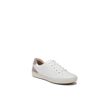 Naturalizer Womens Morrison Comfortable Lace Up Fashion Casual Sneaker,White Leather Taupe,8.5 M US