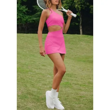 LAMISSCHE Womens Tennis Dress Built with Bra and Shorts