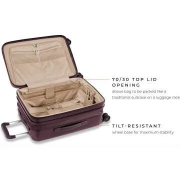 Briggs & Riley 22-Inch Plum Spinner Luggage