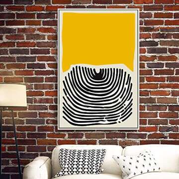 Modern Yellow Canvas Print Wall Art for Home or Office