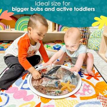 Rudie Nudie Waterproof Playmat for Babies, Toddler, Kids, Boys & Girls - Lightweight, Portable & Foldable Baby Play Mat - Waterproof Activity Playmats (Pop Pip Pow)