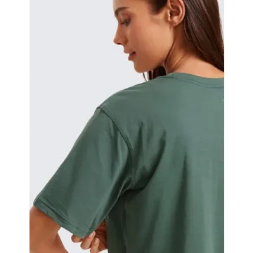 CRZ YOGA Women’s Soft Crop Top for Workouts & Casual Wear