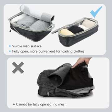 Compression Packing Cubes by SYCARON - 7 Organizer Set