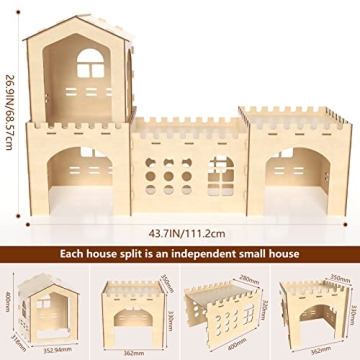 Woiworco Extra Large Rabbit Hideout for Small Pets