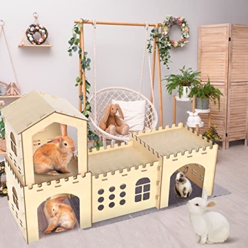 Woiworco Extra Large Rabbit Hideout for Small Pets