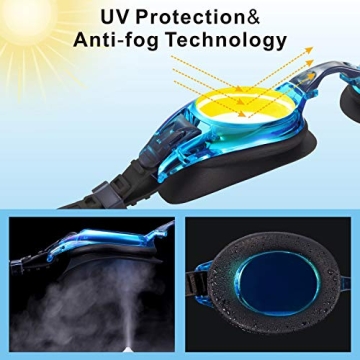 Aegend Kids Swim Goggles - Anti-Fog & Comfortable Fit