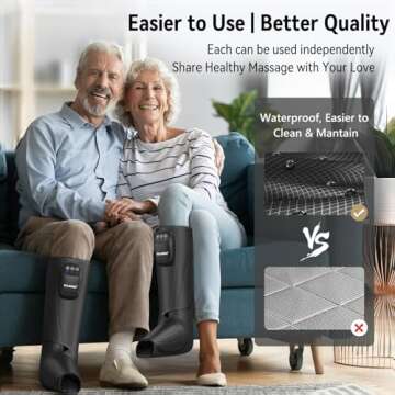 FIT KING Cordless Foot and Leg Massager, Rechargeable Foot and Calf Massage Boots, Portable Compression Boot for Circulation, Pain Relief Recovery After Training, Healthy Travel Gift