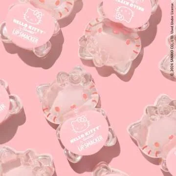 Lip Smacker Hello Kitty Lip Balm, Peach Gummy Flavored Moisturizing, Smoothing Soft Shine, Hydrating & Protecting Fun Tasty Flavors, Cruelty-Free - Peach Gummy