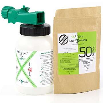 BioLogic's Scanmask Beneficial Nematodes, Steinernema feltiae Sf Nematodes for Natural Insect Pest Control (50 Million with Applicator)