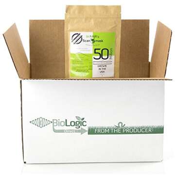 BioLogic's Scanmask Beneficial Nematodes, Steinernema feltiae Sf Nematodes for Natural Insect Pest Control (50 Million with Applicator)