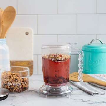 Adagio Teas ingenuiTEA Iced Tea Teapot, 28 oz, Clear