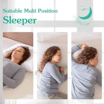 Three Geese White Goose Feather and Polyester Bed Pillows Queen/Standard Size Set of 1- Soft 600 Thread Count 100% Cotton, Medium Firm,Soft Support, White Solid