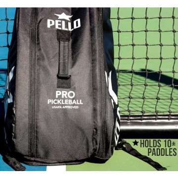 PELLO Professional Pickleball Bag | Carry Your Gear in Style | Comfort for Peak Performance on the Court | Adjusted Shoulder Straps | Long-Lasting Performance | Functionality, Durability, and Style
