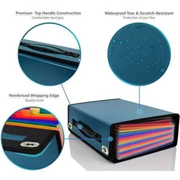 CNK Accordion File Folders - 24 Pockets for Document Organization