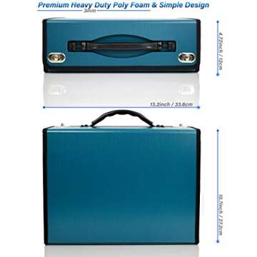 CNK Accordion File Folders with 24 Pockets Organizer for Document Paper Storage Folder Documents Expanding Binder Folio Pocket Receipt Filing Expandable Files Dividers Labels Letter Durable Handle