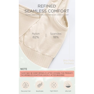 Buy ODODOS Seamless Square Neck Sports Bra for Women