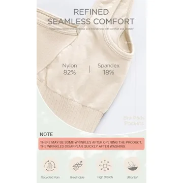 Buy ODODOS Seamless Square Neck Sports Bra for Women