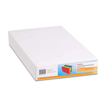 Staples Heavy Duty Hanging File Folders, 5-Tab, Legal Size, Assorted Colors, 25/Box