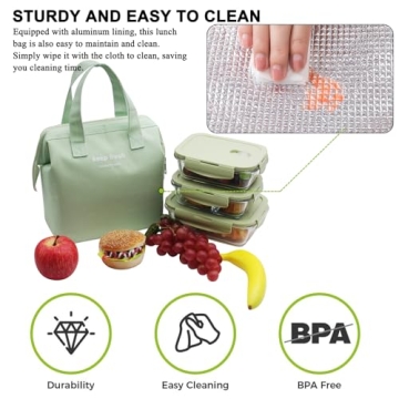 Mziart Stylish Durable Thermal Insulated Lunch Bag