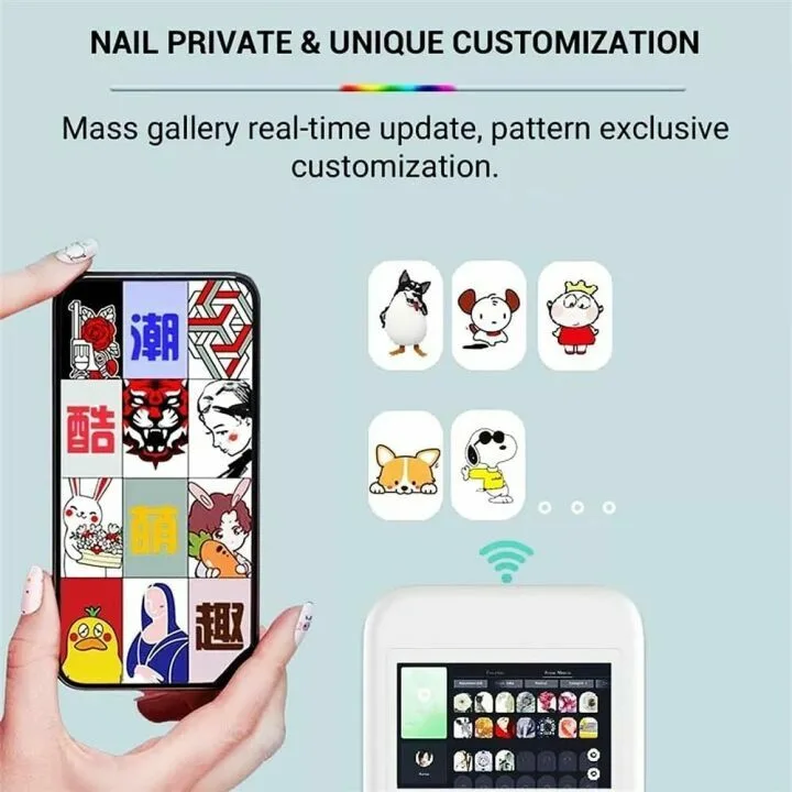 Smart DIY Nail Printer with App & WiFi for Easy Nail Art