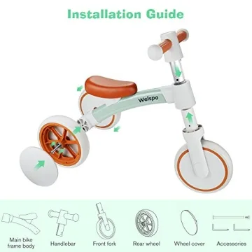 welspo Baby Balance Bikes for 1 Year Old Boys Girls 12-24 Months Kids Toddler Infant Walker Children First Bicycle No Pedal 3 Wheels Mini Bike Riding Toys