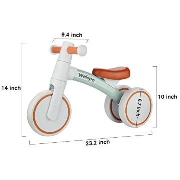 welspo Baby Balance Bikes for 1 Year Old Boys Girls 12-24 Months Kids Toddler Infant Walker Children First Bicycle No Pedal 3 Wheels Mini Bike Riding Toys