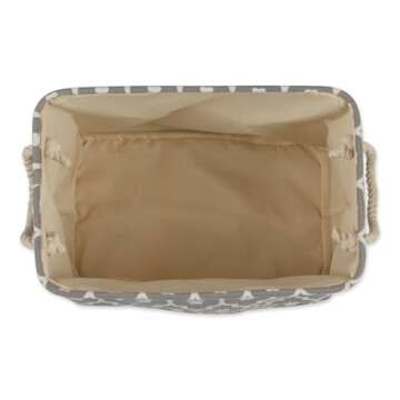 Stylish Bone Dry Pet Storage Bin for Pets with Paw Prints