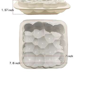 Bousg 3D Bubbles Sky Cloud Silicone Cake Mold,Silicone Baking Pan - Not Sticky Cake Decoration Mould For Mousse,Chocolate Brownie,Jelly,Ice Cream,Chiffon,Cheesecake,Fondant