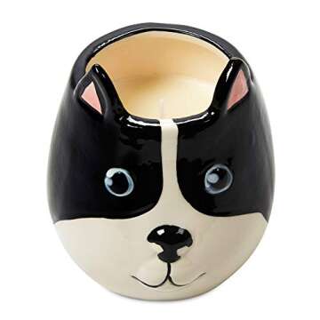 Tri-Coastal Design Small Cute Scented Wax Candles: Ceramic Candle for Aromatherapy, Stress Relief an...