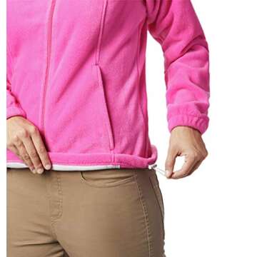 Columbia Women's Tested Tough in Pink Benton Springs Full Zip, Pink Ice, Medium