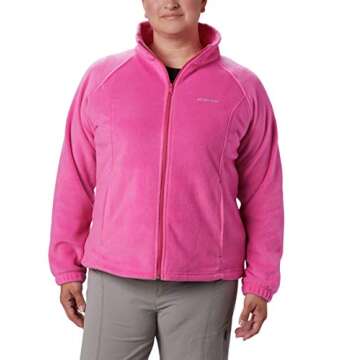 Columbia Women's Tested Tough in Pink Benton Springs Full Zip, Pink Ice, Medium