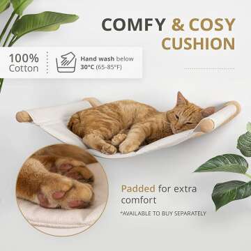 Wall Mounted Cat Hammock with Steps for Cats