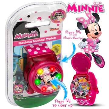 Disney Minnie Mouse Kids Flashing Musical Watch