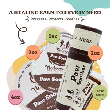 Natural Dog Company Paw Soother Balm for Dogs Moisturizing Relief