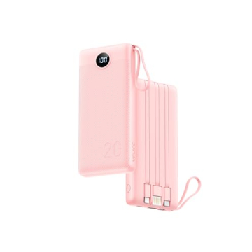 VRURC Portable Charger 20000mAh Power Bank Fast Charging with Built-in Cables