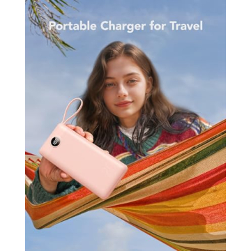 VRURC Portable Charger Fast Charging with Built-in Cables