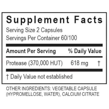 Transformation Enzymes Purezyme High-Potency Protease Blend Enzyme Supplement, Physician Practitioner Recommended - Advanced Formula for Maximum Nutrients Digestion and Gut Health,120 Capsules