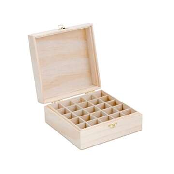 Stylish Wooden Box for 25 Essential Oil Bottles