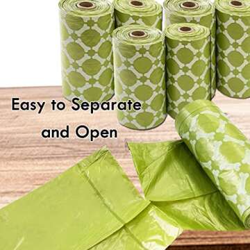 CAKOVANO Dog Poop Bags with Dispenser, 400 Biodegradable Dog Waste Bags, Compostable Pet Doggie Poo Trash Litter Bags Refills for Large Dogs and Puppy, Thick and Leak Proof, Scented