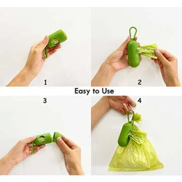 CAKOVANO Dog Poop Bags with Dispenser, 400 Biodegradable Dog Waste Bags, Compostable Pet Doggie Poo Trash Litter Bags Refills for Large Dogs and Puppy, Thick and Leak Proof, Scented