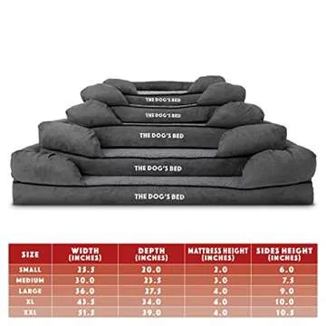 The Dog’s Bed, Large Grey Plush Memory Foam, Pain Relief: Arthritis, Hip & Elbow Dysplasia, Post Surgery, Lameness, Supportive, Calming, Waterproof Washable Cover,Veterinary-Approved