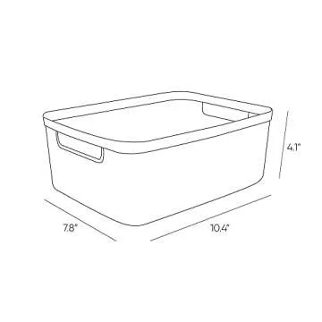 Curver Set of 8 Jute Decorative Storage Baskets for Home