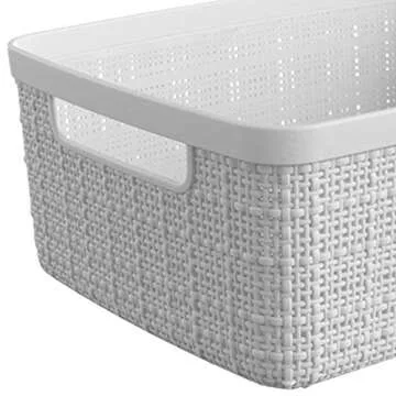 Curver Set of 8 Jute Decorative Storage Baskets for Home