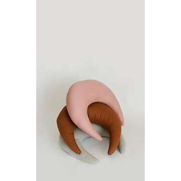 snuggle me Organic Nursing Pillow | Bottle & Breastfeeding Pillow with Organic Cotton Cover & Fiberfill, Machine Washable Feeding Pillow, Newborn Essentials Must Haves (Gingerbread)