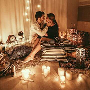 3x3 Ivory Pillar Candles Set of 3 for Weddings and Home