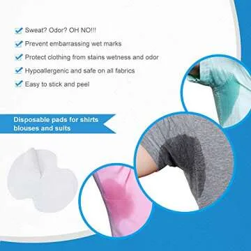 Underarm Sweat Pads for Men and Women - 100 Pack