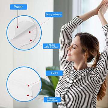 Underarm Sweat Pads for Men and Women - 100 Pack