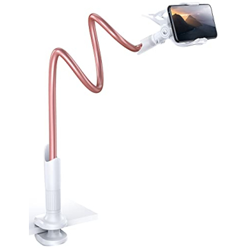 Lamicall Phone Holder Bed Gooseneck Mount - Cell Phone Clamp Clip for Desk, Flexible Lazy Long Arm H...