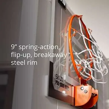SKLZ Pro Mini Hoop Flip Over-The-Door Basketball Hoop with Flip-up Rim