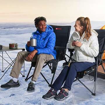 Antarctica Gear Heated Camping Chair - Portable with Battery, Ideal for Outdoors